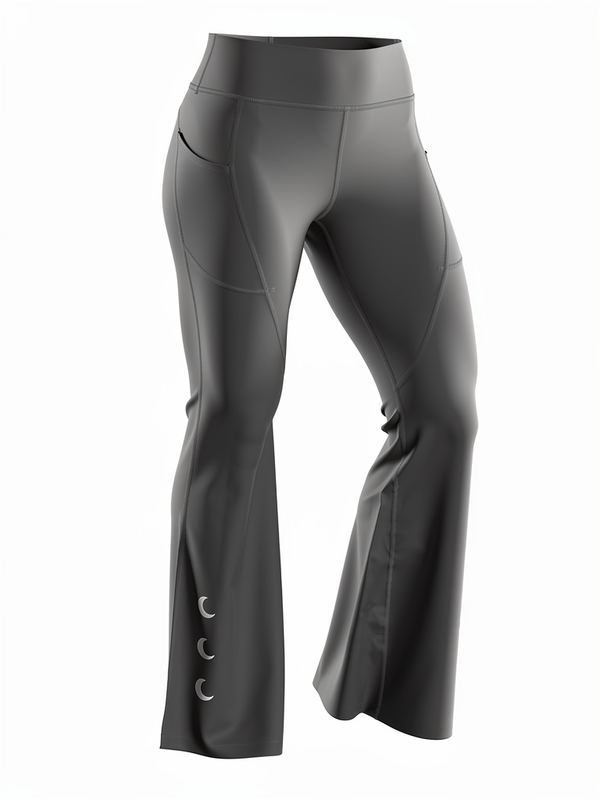 FLARED YOGA PANTS WITH POCKETS