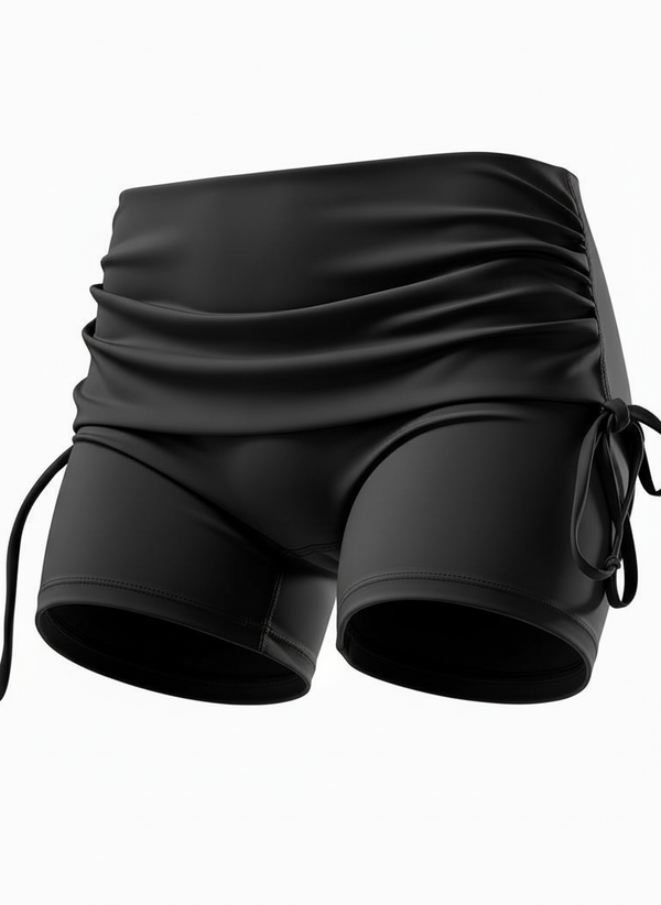 HIGH-WAIST DRAW STRING SPORT SHORTS